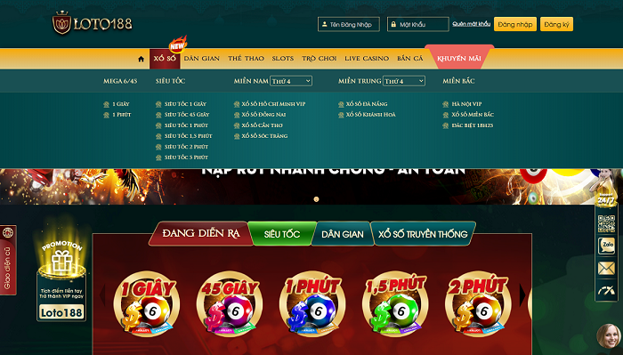 Loto188 đỉnh cao của lô tô đẳng cấp của xổ số