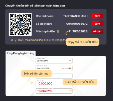 nạp tiền XO88